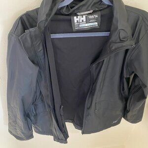 Helly Hansen Rain Jacket in Matte Black Designed in Norway Size S